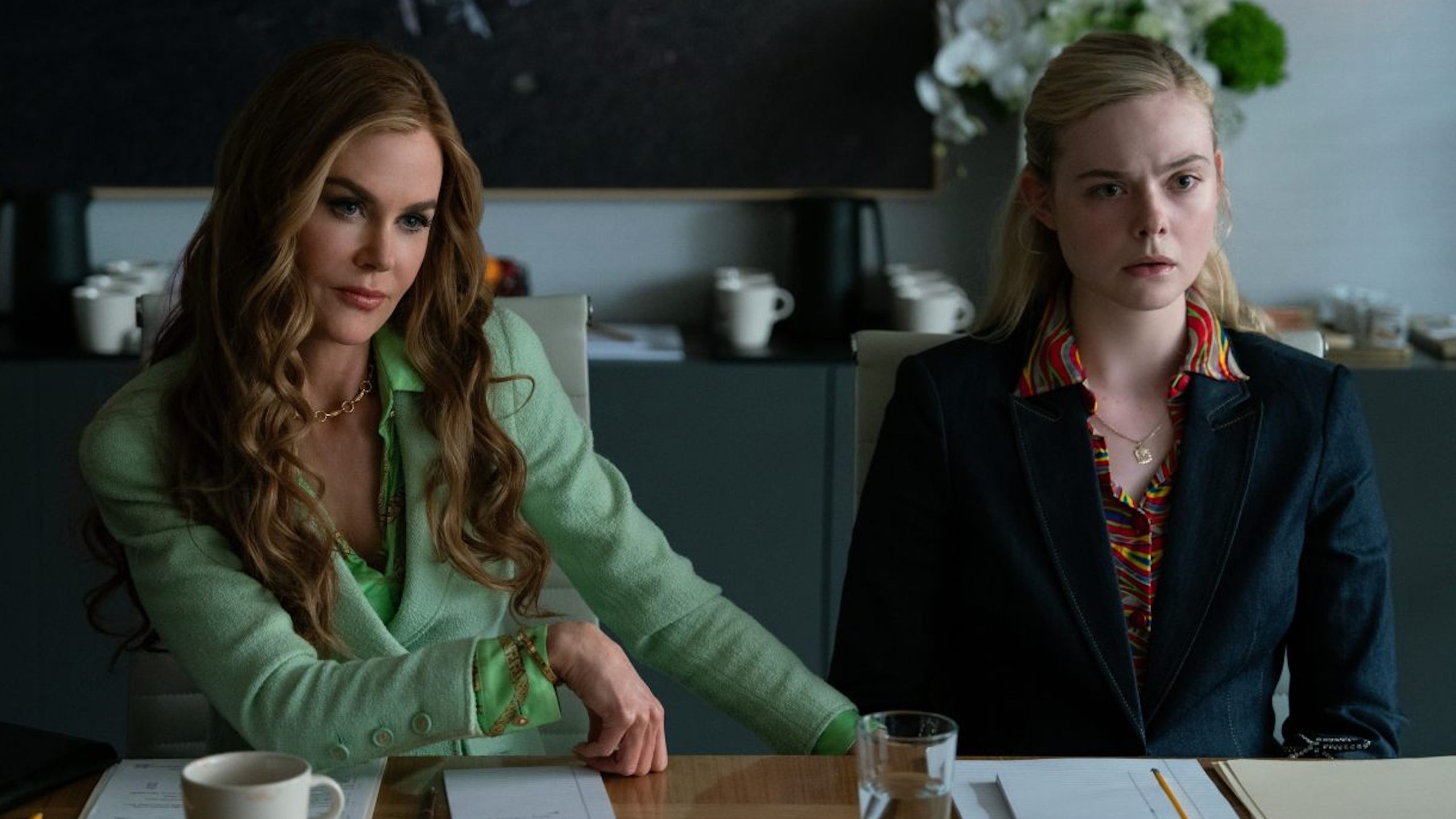 Elle Fanning as Margo and Nicole Kidman as Lace in Margo's Got Money Troubles.
